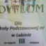 Dyplom dla Szkoły Podstawowej nr 1 w Lubinie
