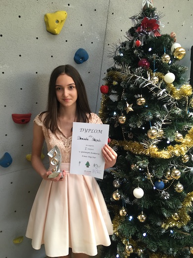 II Miejsce za wykonanie piosenki świątecznej pt: "Winter Wonderland"